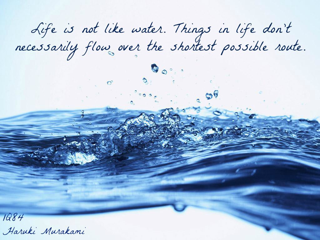 life is not like water. things in life don’t necessarily flow over the shortest possible route