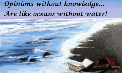 opinions without knowledge are like oceans without water