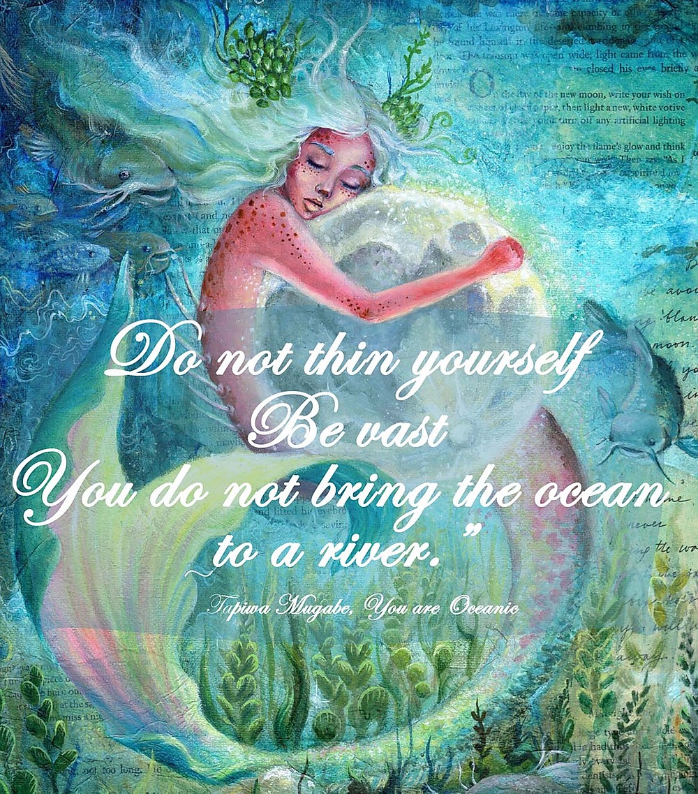 do not thin yourself be vast you do not bring the ocean to a river.