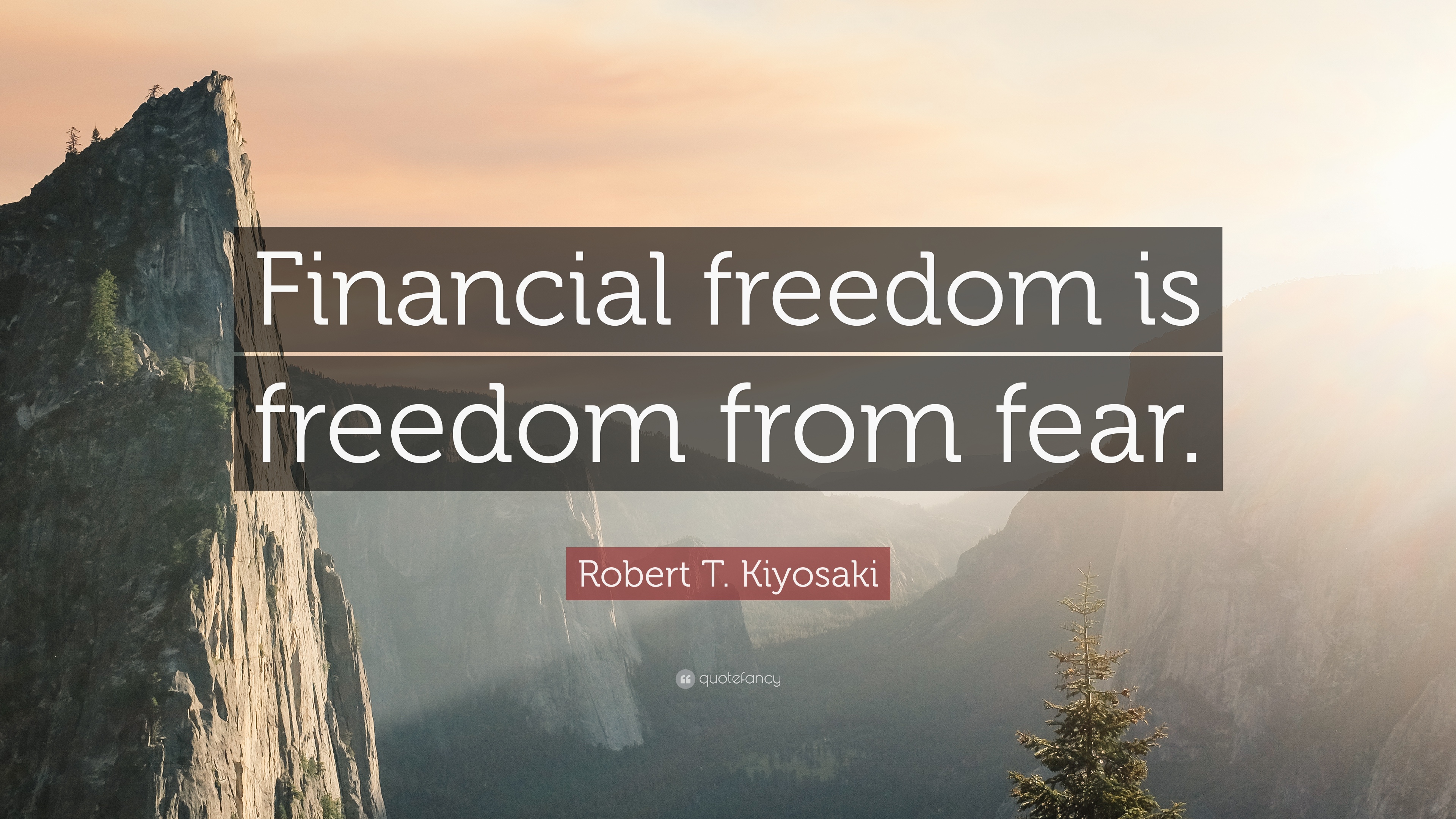 financial freedom is freedom from fear. robert t. kiyosaki