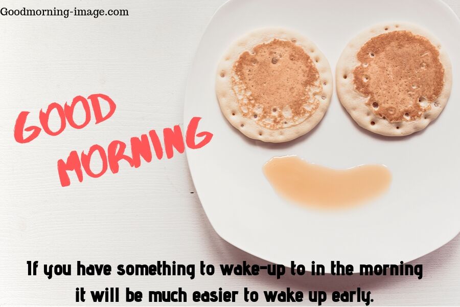 good morning if you have someting to wake-up to in the morning it will be much easier to wake up early