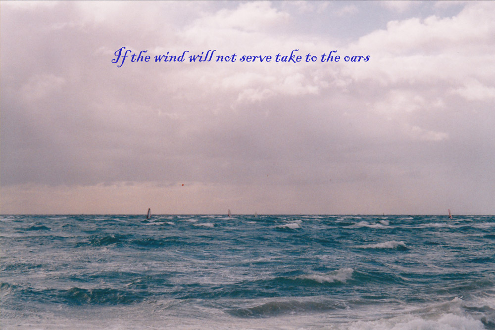 if the wind will not serve take to the oars