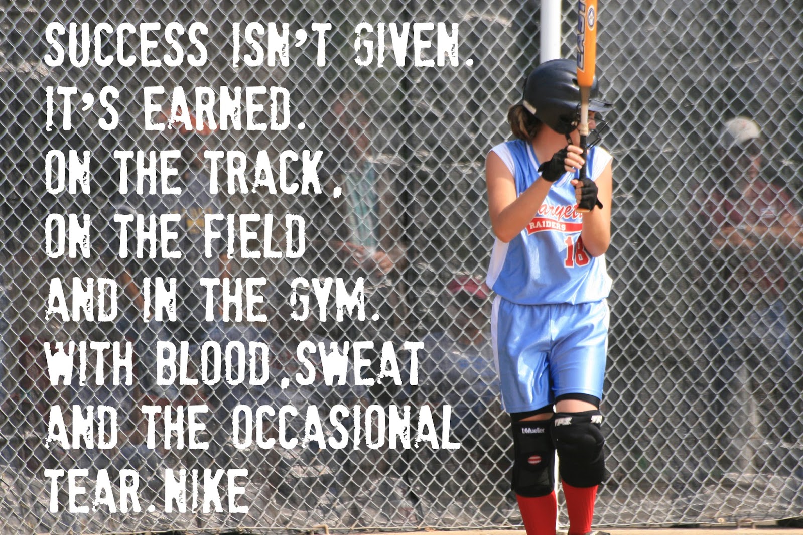 success isn’t given. it’s earned on the track. on the field and in the gym. with blood, sweat and the occasional tear.