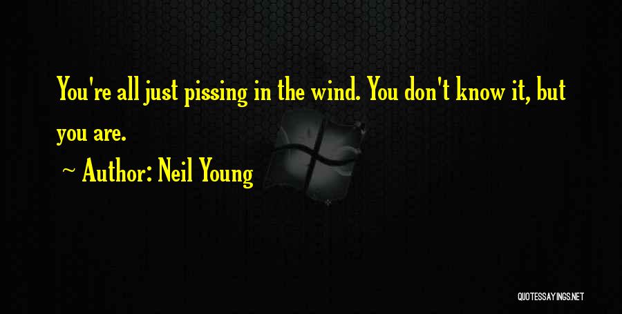 you’re all just pissing in the wind. you don’t know it but you are. neil young