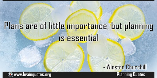 plans are of little importance, but planning is essential. winston churchill