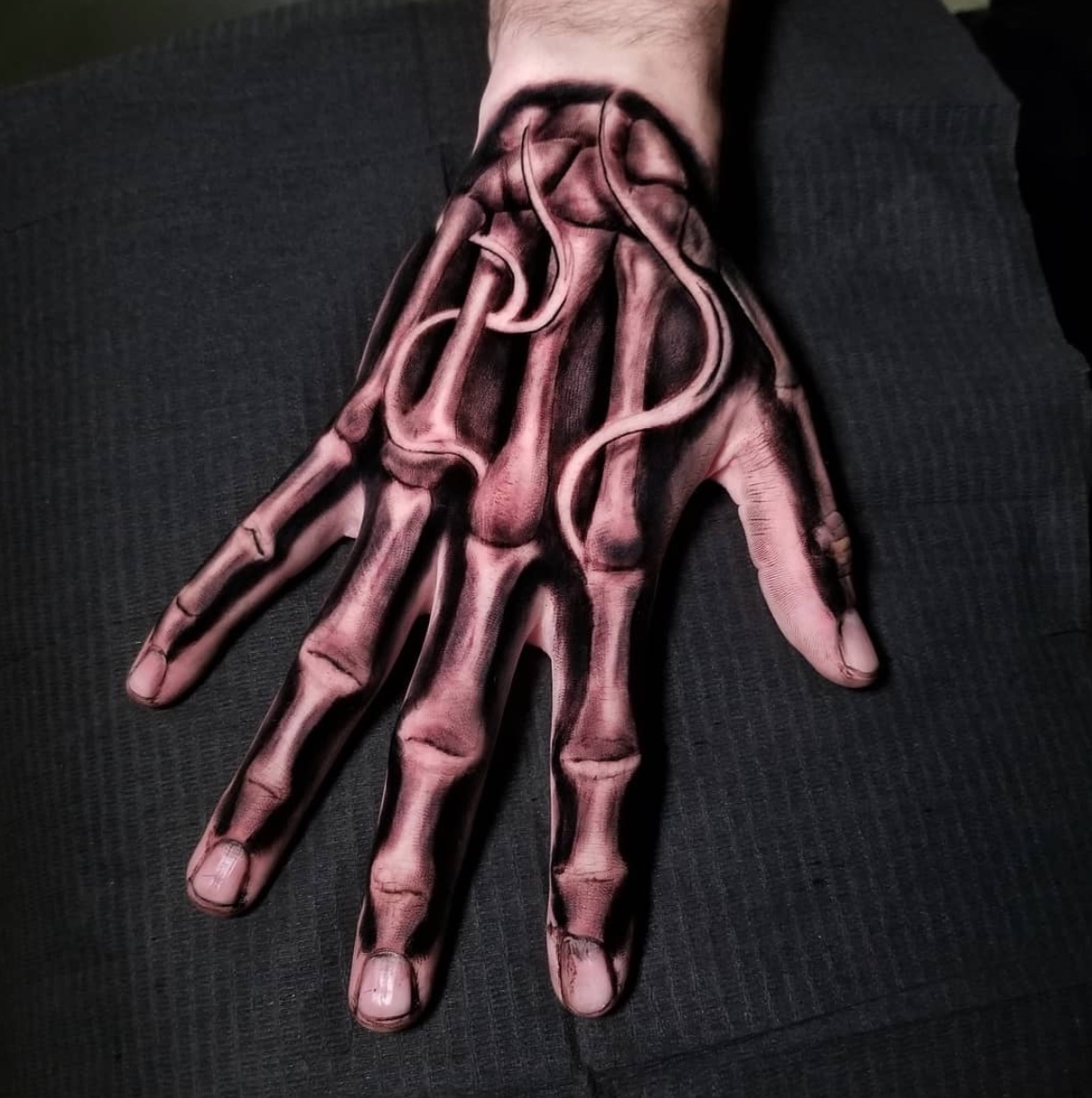 Gothic Skeleton hand Tattoo Design