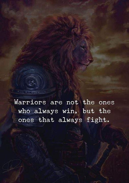 Warriors are not the ones who always win but the ones that always fight.